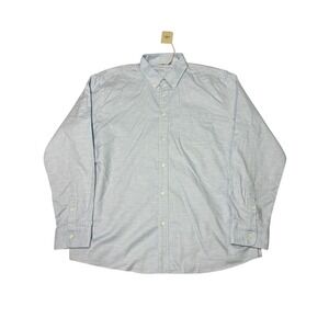 NWT FAHERTY BRAND Mens Stretch Oxford‎ Shirt 2.0 Blue Heather XXL Button Down